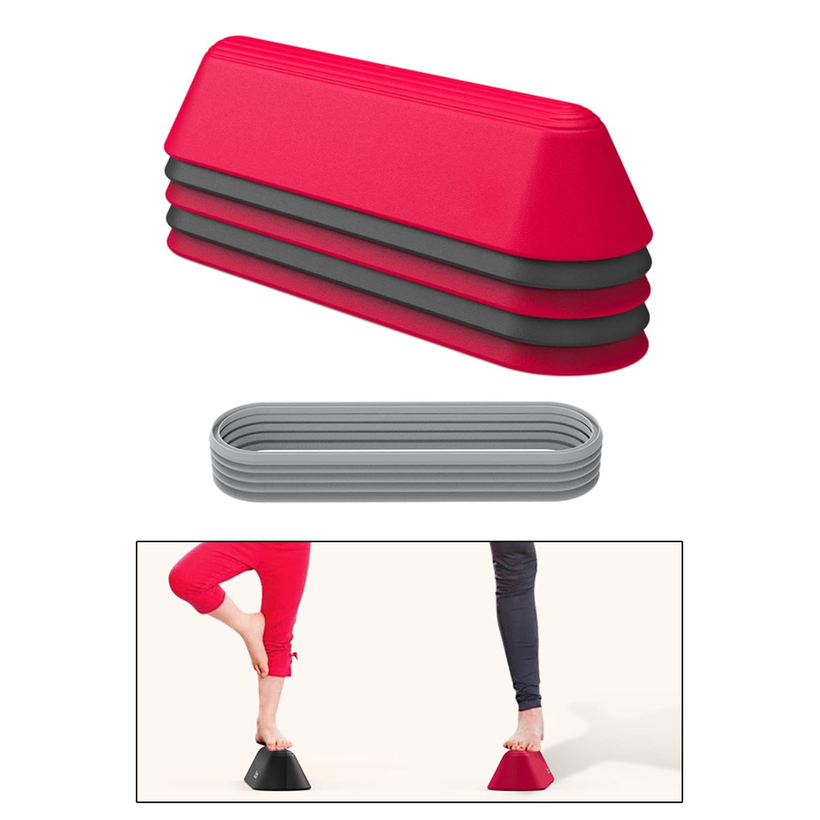 5 Piezas Juguetes de Equilibrio Infantil Juego de Haz de de Obstáculos Interactivos Juguete Educativo Promueve Fuerza Corporal Y Habilida, Negro Rojo