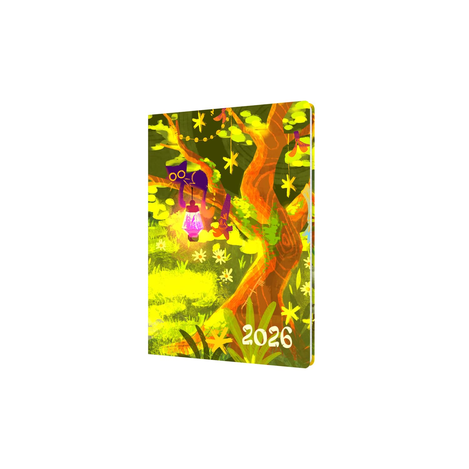 Collins - Bella Ramsay Cat - 2026 12 Month Calendar Year Planner, Week-To-View Diary, A5 Hard Cover - Tree (E-CA153.TC-26)
