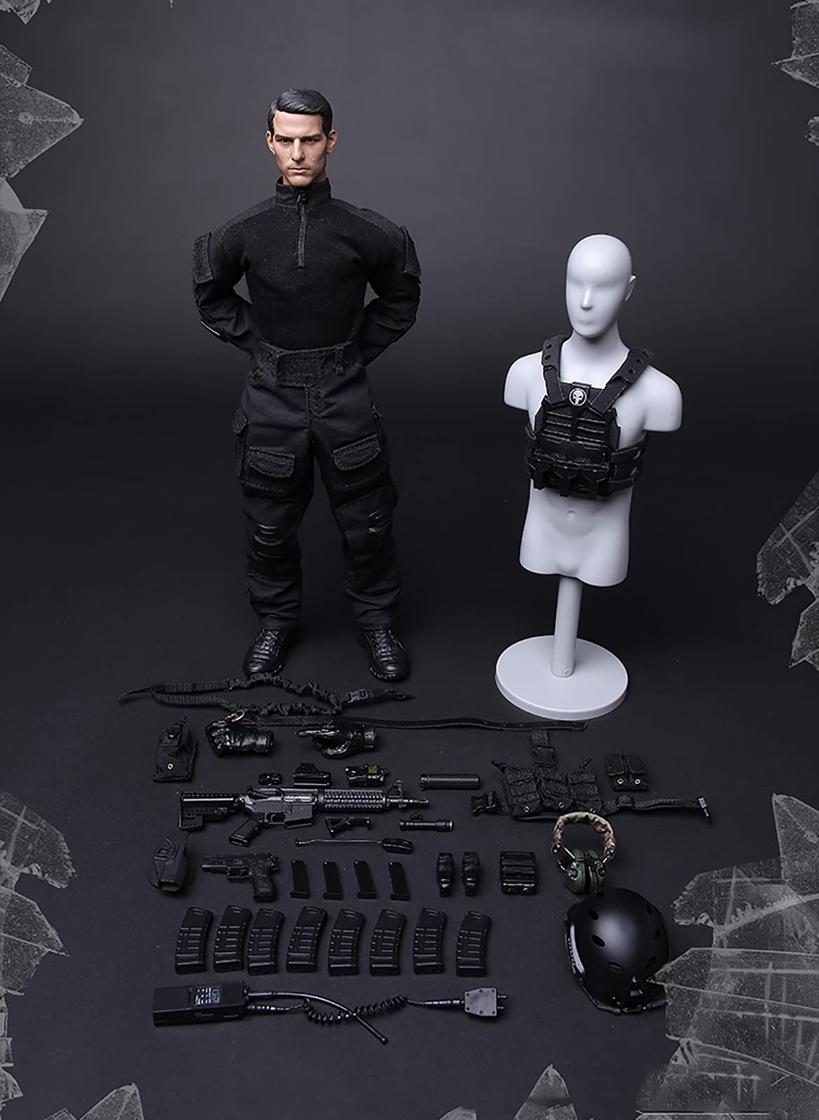 Amazon.co.jp: 1/6スケールミリタリーアクションフィギュア CQB CIA 12