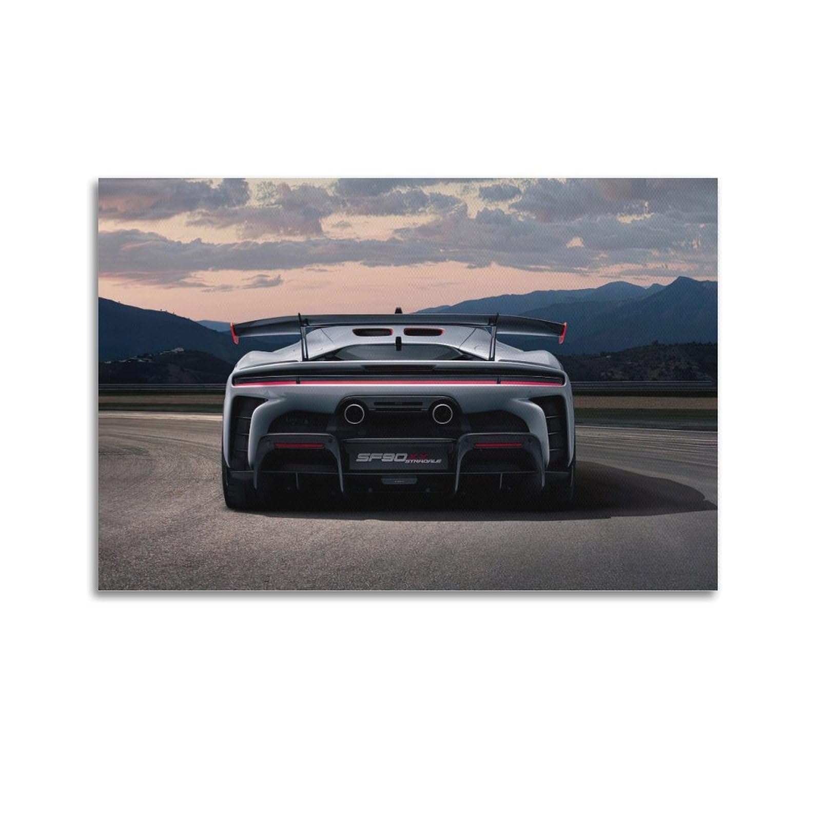 OKAHYS V8 Engine Supercar SF90 XX Stradale Poster Modern Decorative Canvas Prints - Ideal Wall Art for Family, Man Cave, Game Room, Boys & Girls Bedroom 20x30inch(50x75cm)