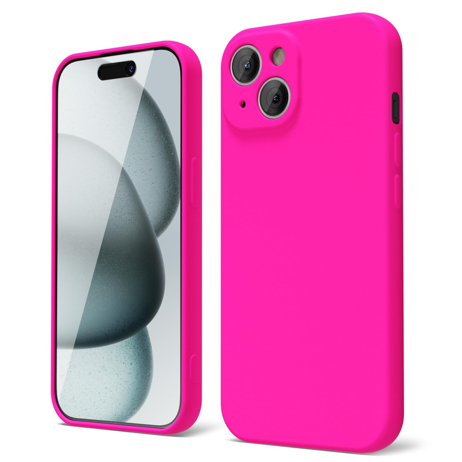 oakxco for iPhone 16 Pro Max Case Liquid Silicone, Soft Rubber Gel Elegant Aesthetic Basic Simple Cover, Cute Thin Slim TPU Matte Solid Color Plain Smooth Case for Women Girl, Light Pink — view 1548