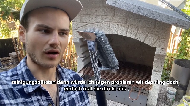 Grillreinigung Bürste & Schaber 38cm - Edelstahl Grillrost Reiniger