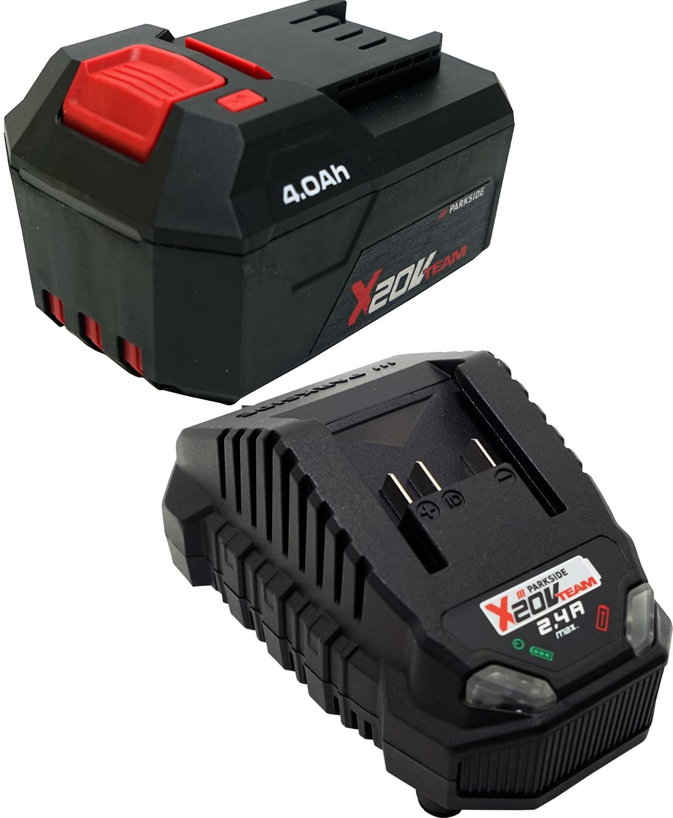 Offerta per PARKSIDE® Batteria 20 V (4 Ah) + Caricabatterie 2,4 A – set – adatto alla serie X 20 V Team