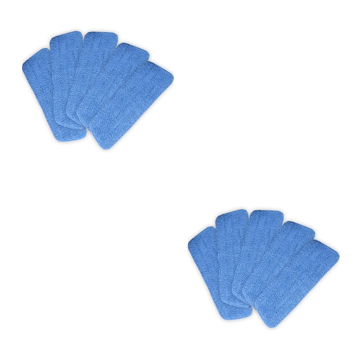 GLEAVI 10pezzi Panni per Mop Microfibra Testa di Ricambio per Mop Bagnato e Asciutto Assorbimento Efficiente e Facile da Pulire