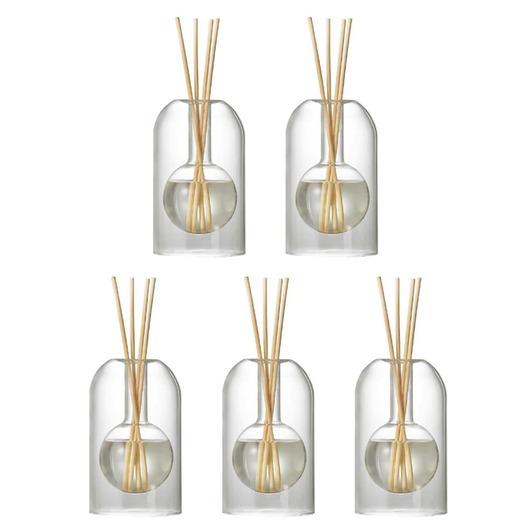 Vjsujehgy 5X Storage Containers Diffuser Bottles Aromatherapy Diffuser Bottle Modern Diffuser Glass Bottle,A