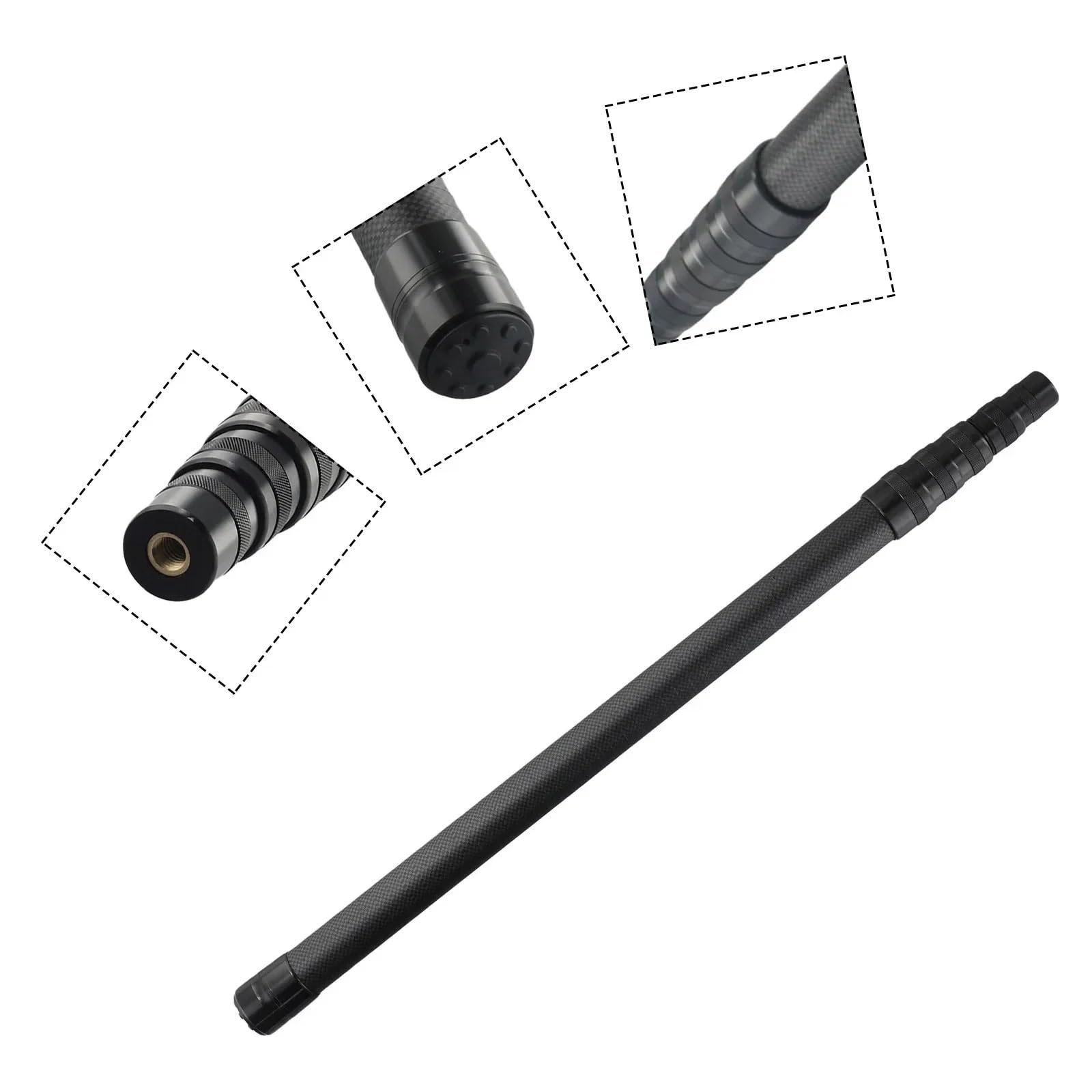 Teleskopangel 1pc Carbon Fiber Folding Teleskop Karpfen Angeln Kescher Tragbare Fisch Form Griff Angelgerät Zubehör(3.0m)