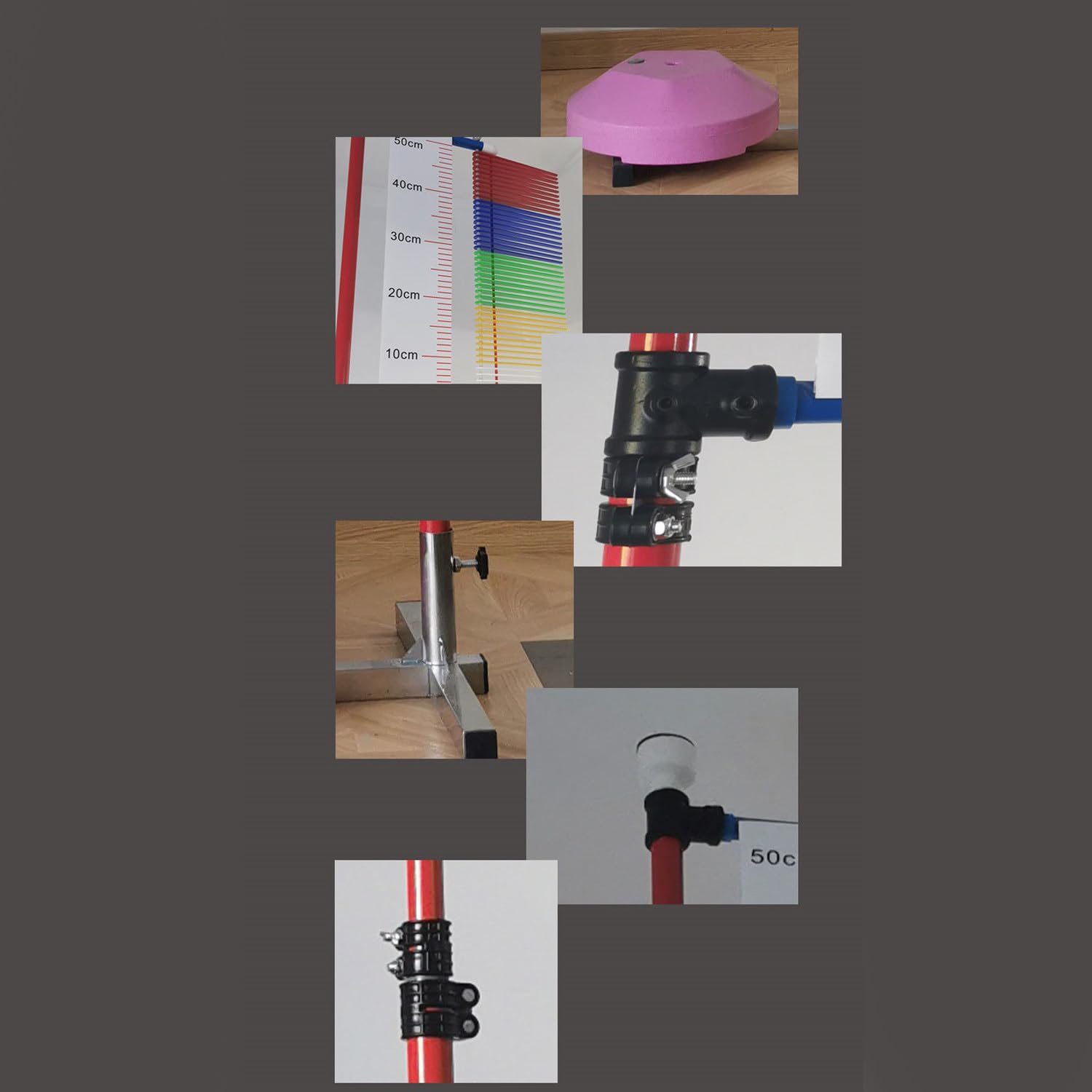 Probador de salto vertical, herramienta de medición de salto para jugadores de baloncesto, dispositivo de entrenamiento de salto alto con base estable, soporte de suelo para gimnasio en casa