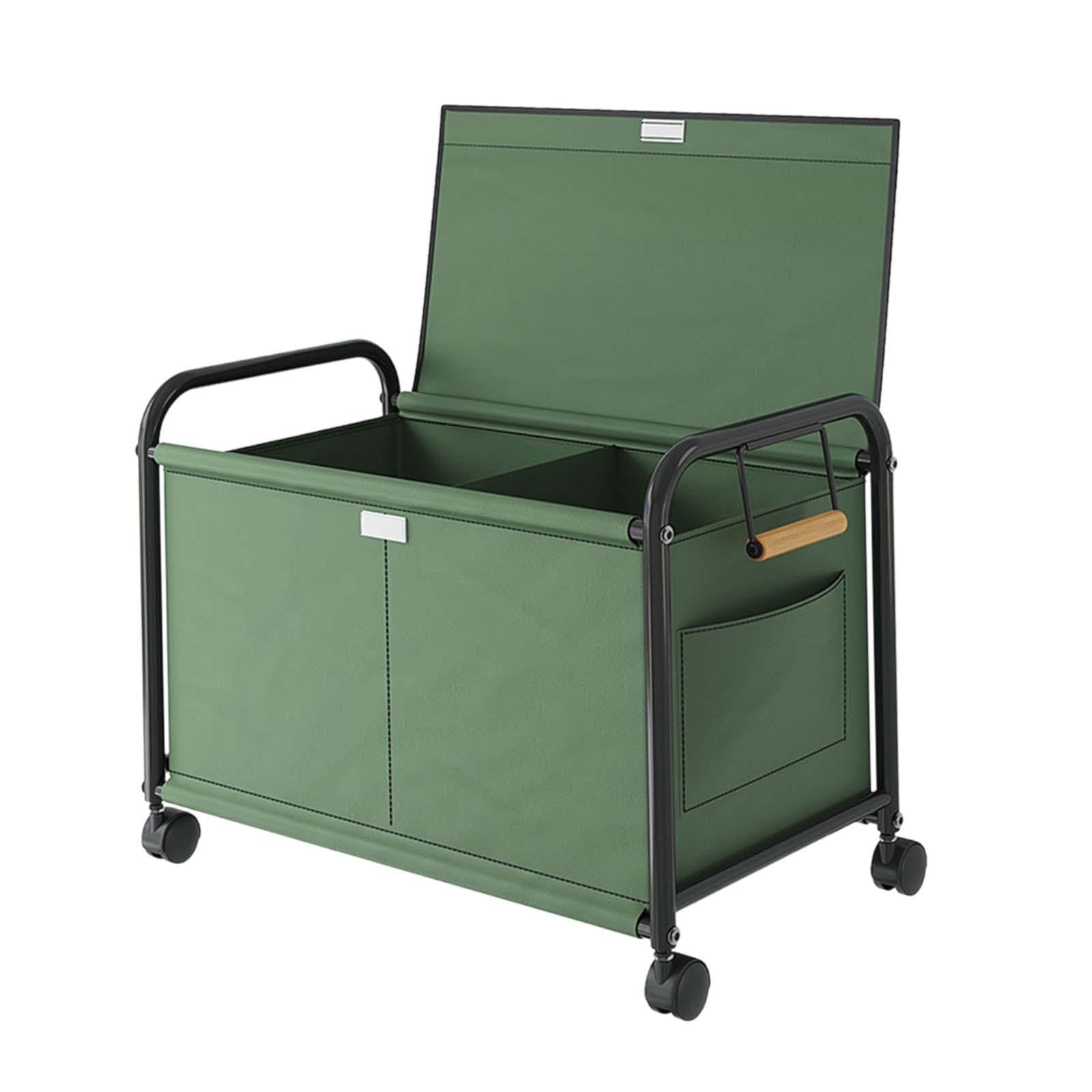 SECRET DESIRE Toy Organizer Portable Toy Chest with Wheels for Playroom Kids Rooms Laundry L Green-image-25