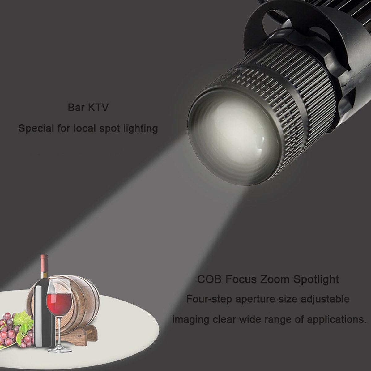 Projecteur LED Pinspot, projecteur LED 10 W/15 W/20 W, éclairage de scène à LED, projecteur Zoom, pour théâtre, scène, karaoké, Bar, Restaurant, café, éclairage d'arrière-Plan,20W-3000K