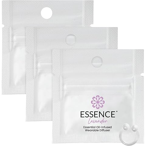 Essence Wearable Aromatherapy Nasal Diffuser – Lavender Essential Oil Nose Ring Sil...