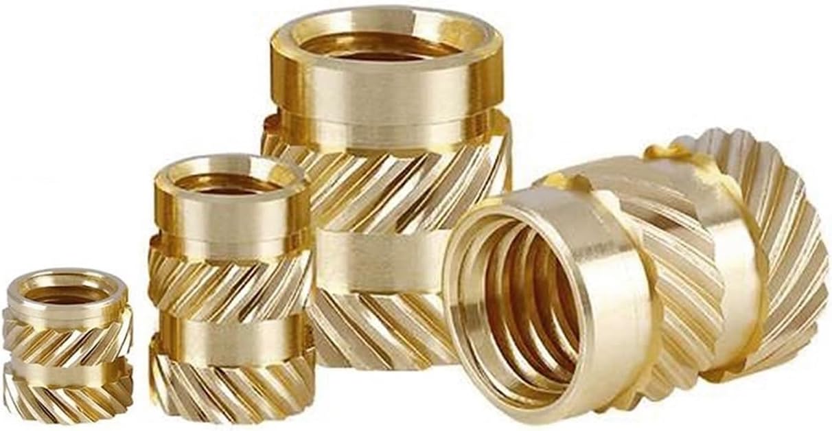 100pcs Nut M3 M4 M5 Thread Knurled Hot Melt Brass Threaded Heat Set Heat Resistant Insert Embedment Nuts for 3D Printer Parts Outstanding(M4)