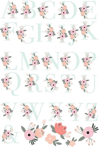 Pegatina gigante reposicionable FLORAL MONOGRAM