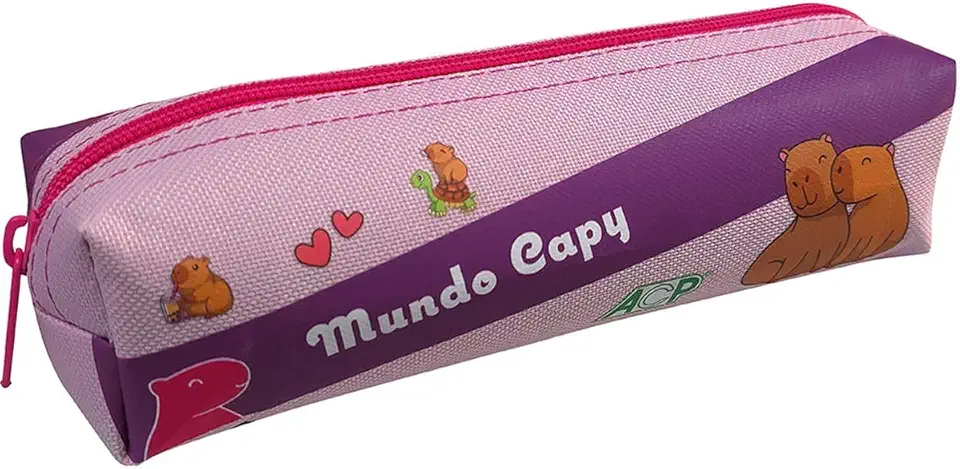 Estojo Simples, ACP, Mundo Capy, para 40 Lápis