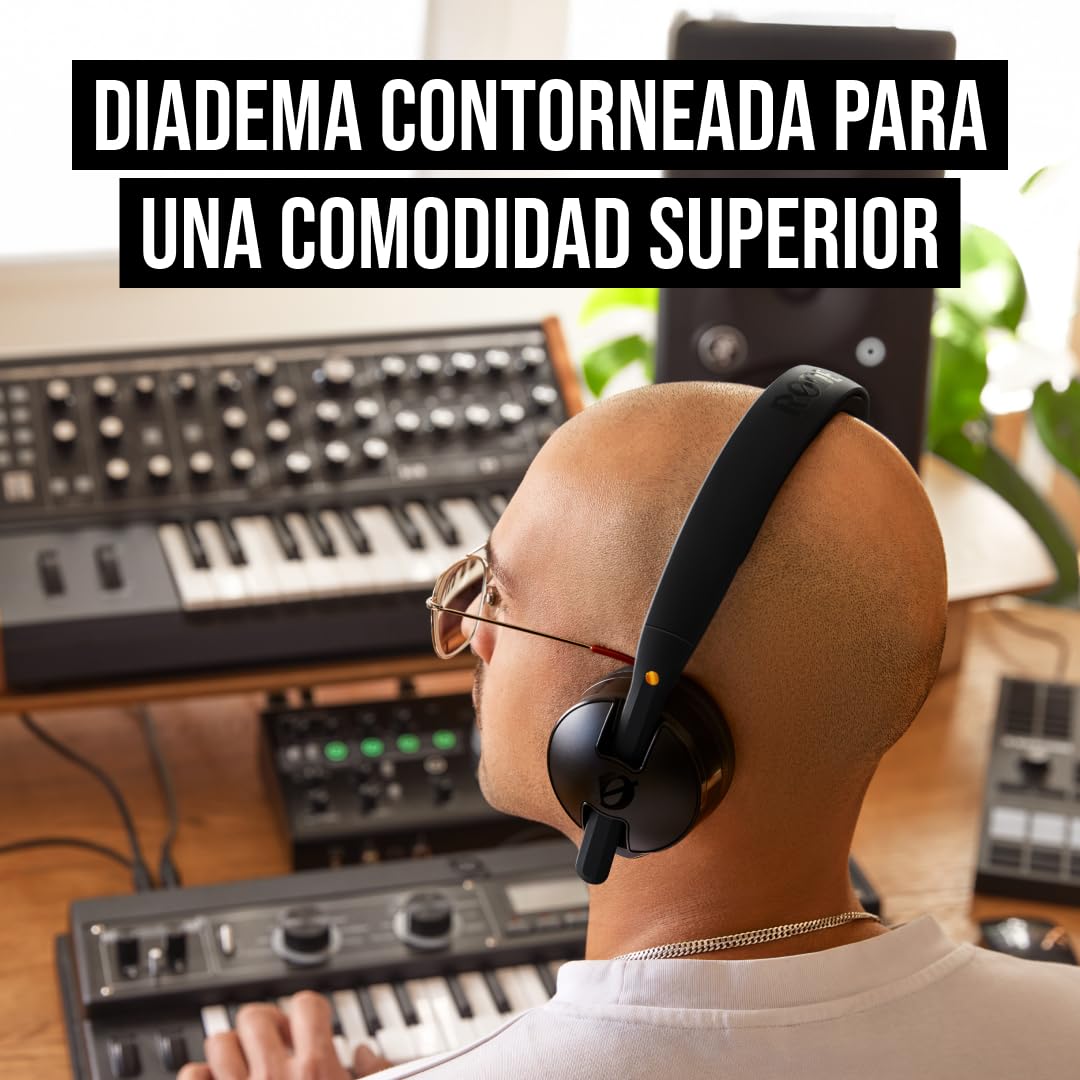 RØDE NTH-50 Auriculares DJ Profesionales supraaurales con Cable, diseño Cerrado con Drivers de Alta precisión para músicos, cineastas y Creadores, Color (Negro)