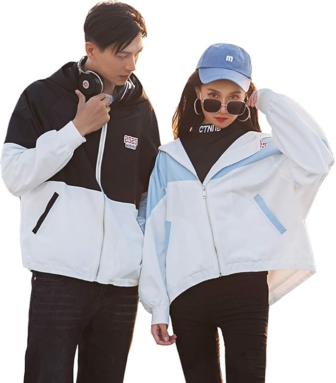 Amazon お揃い ジャケット カジュアル バレンタイン 男女兼用 ペアルック 恋人 ジャケット ペアジャケット 細身 ショート丈 きれい目 通勤 通学 お洒落 細身カップル お揃いペア メンズ レディース スタジアムジャケット コート ジャケット 通販