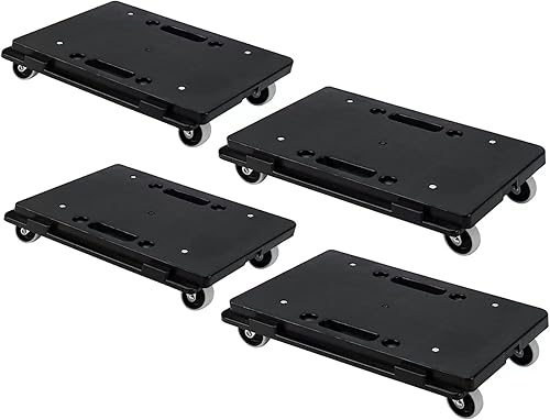 Muevadores de muebles con ruedas, rodillos móviles portátiles para muebles pesados, 4 ruedas pequeñas y planas, capacidad de 880 libras