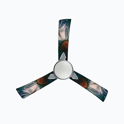 woopme Celing Or Roof Fan Printed Vinyl Decal Decorative Sticker for Home Living, Bed, Kids Room Dining Hall Restaurant Office SB6361 (50 x 16 cms) (Pack of 4 Stickers)