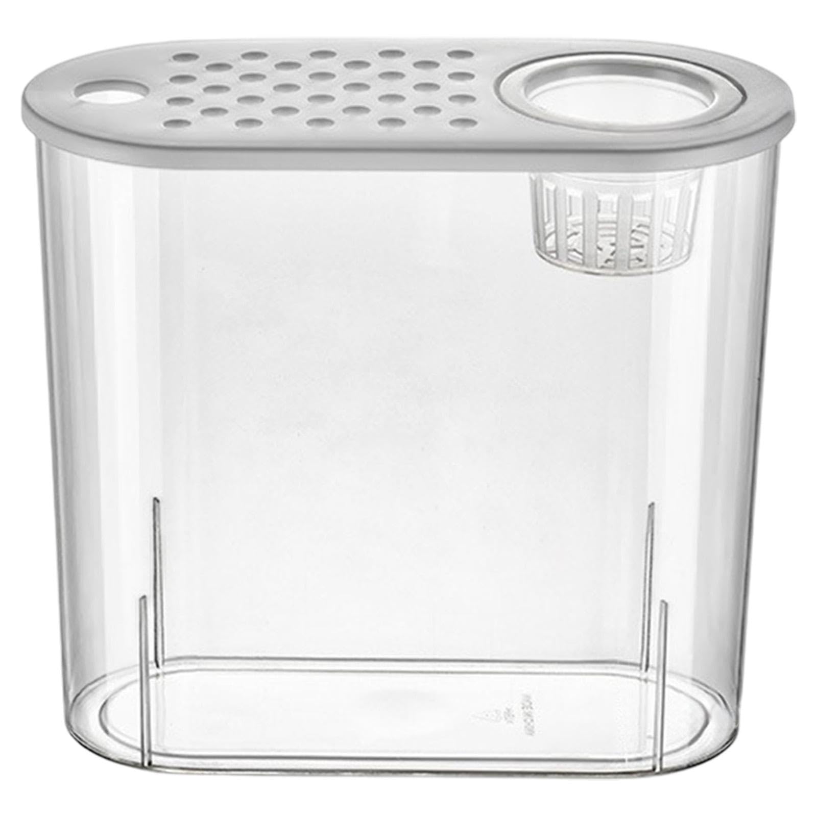 Terrario para lagartos y caja para peces pequeña con tapa blanca protectora de sobremesa