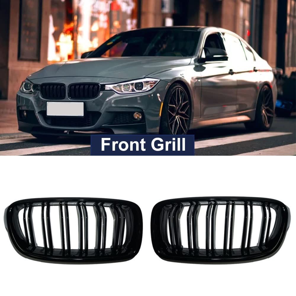 Griglia Paraurti Griglia Paraurti Anteriore Auto Per BMW Serie 3 2012-2018 Griglie A Doppia Stecca Renali Universale