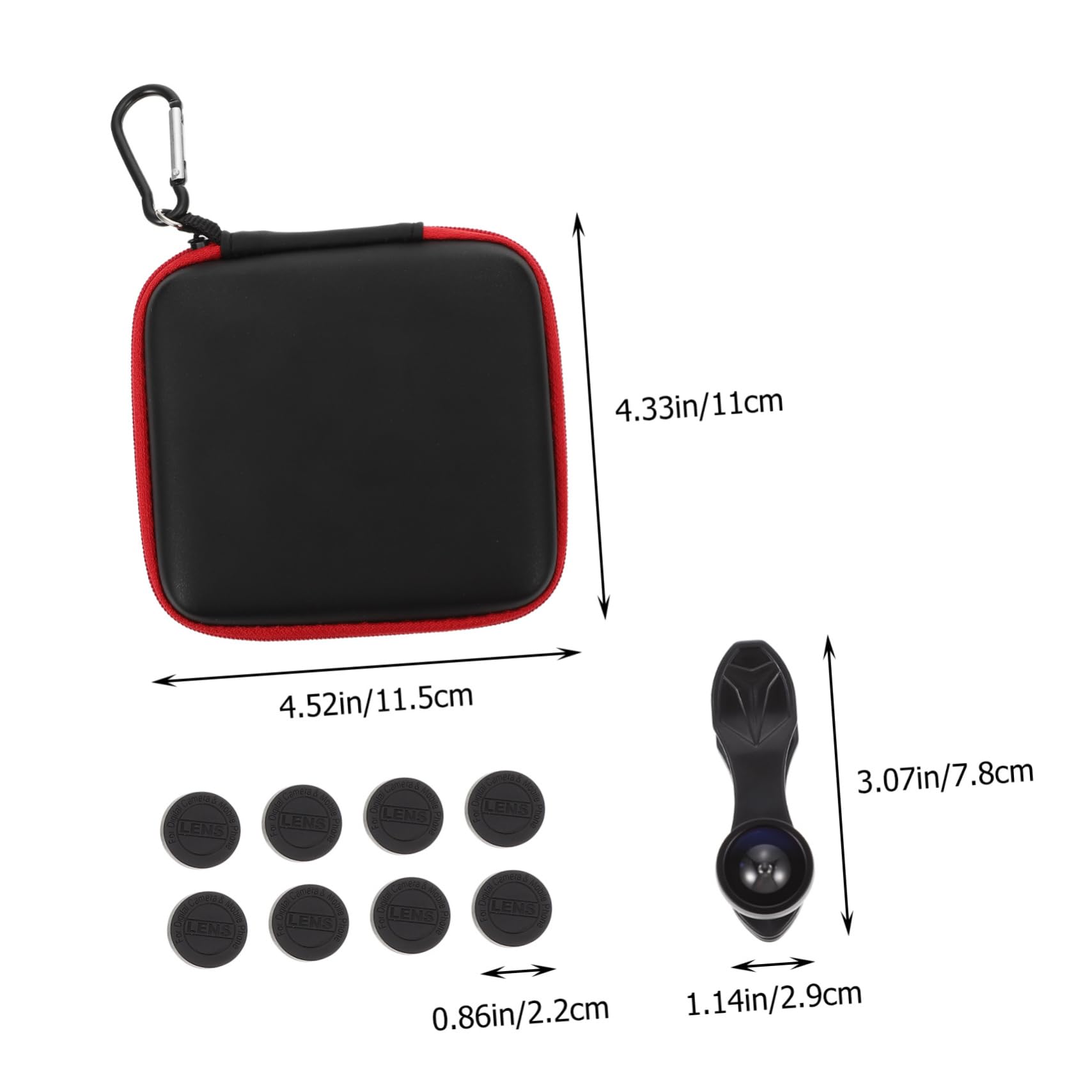 Obiettivo per Telefono Clip di Lenti Macro Wide Angle per Fotocamera Cellulare Realizzato in Lega di Alluminio e Vetro Antigrasso