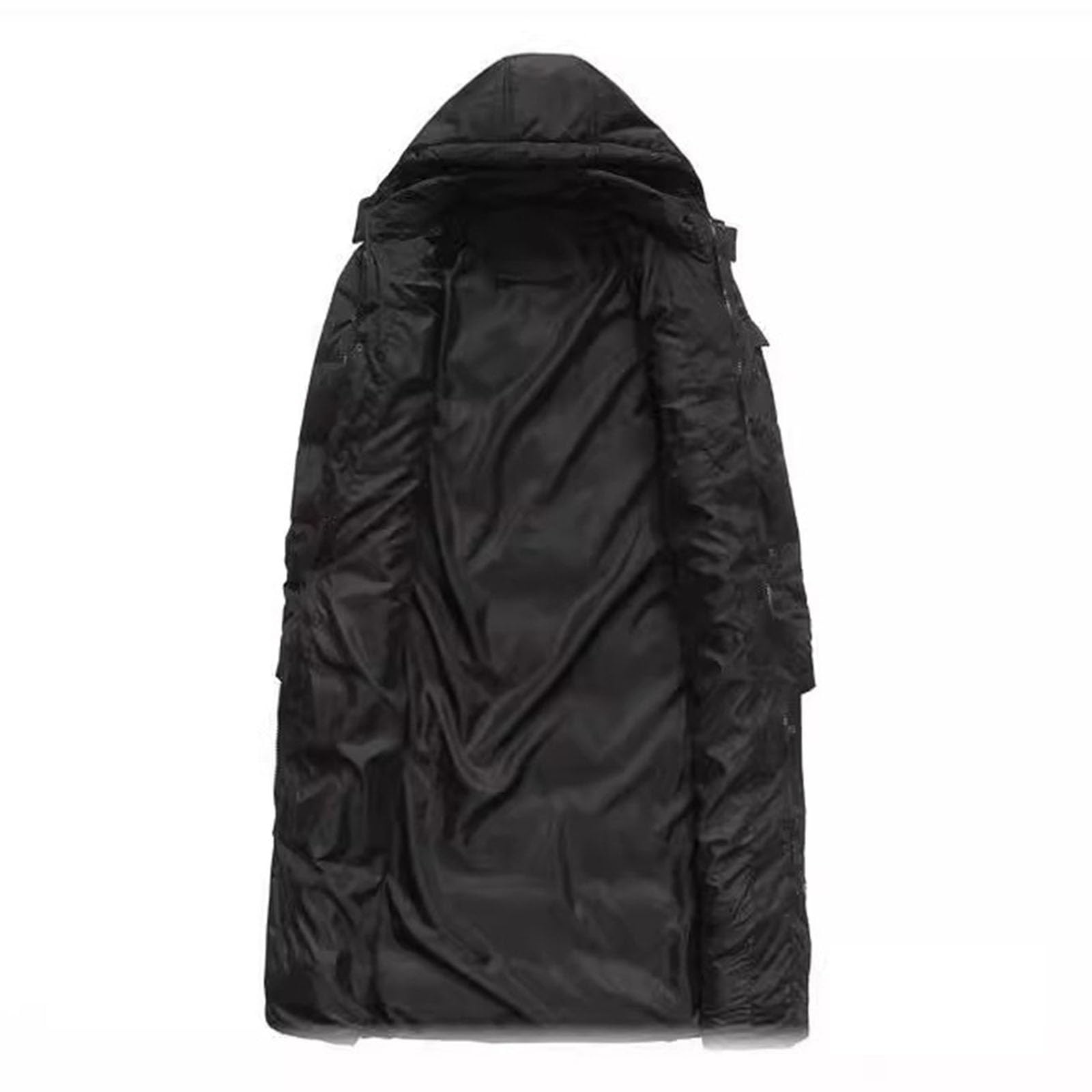 Piumino invernale da uomo classico antivento rimovibile con cappuccio lungo piumino invernale cappotto capispalla freddo