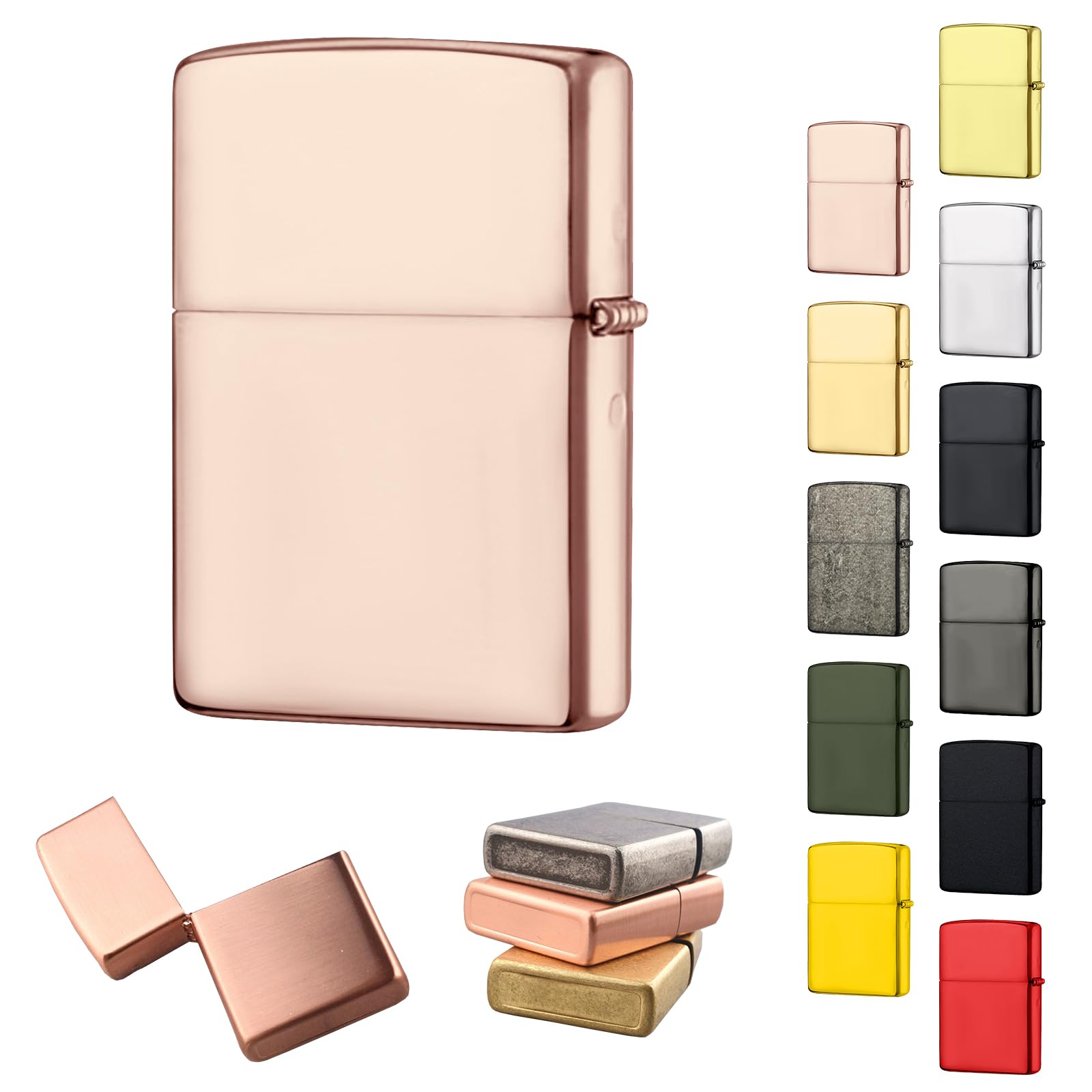Lighter Case for Zippo Metal Lighter Cover without Insert – Durable and Robust Metal Lighter Shell Cover for Zippo#3