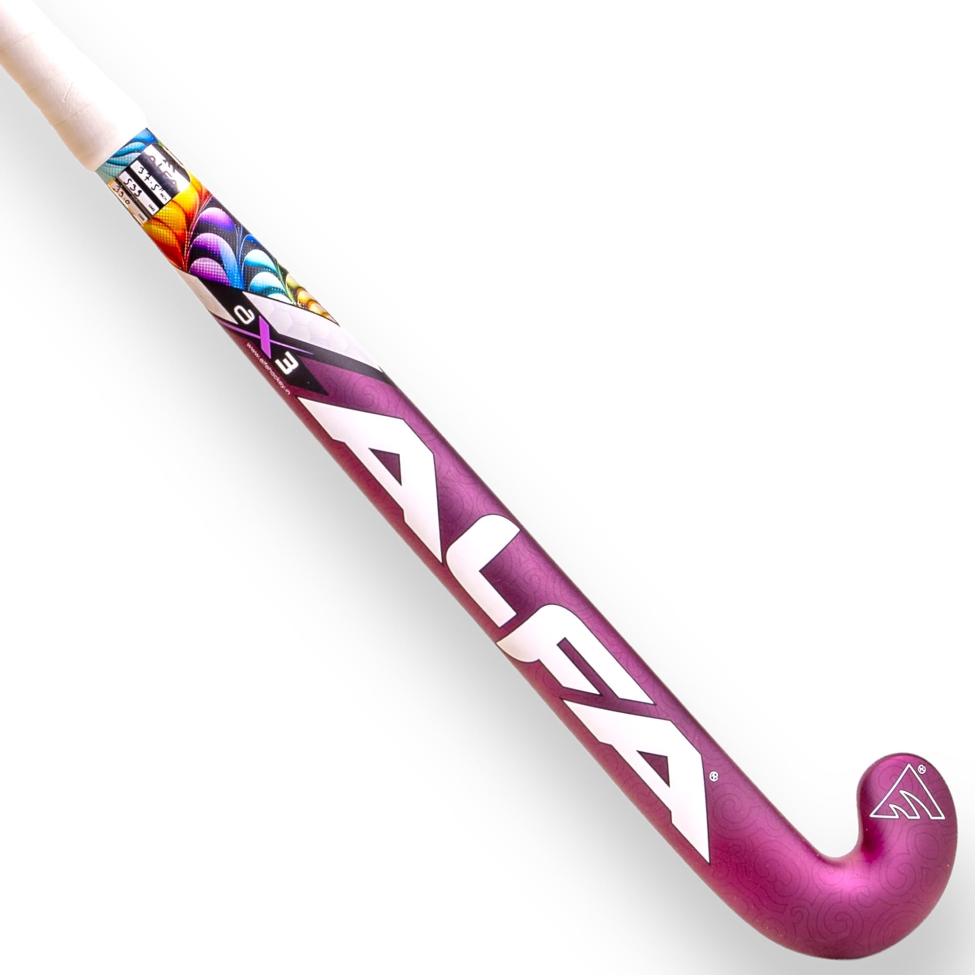 A L F A AX3 Composite Hockey Stick with Stick Bag & Hollow Ball (37 INCHES, Metallic Pink) (B0D5849W83) Amazon Price History, Amazon Price Tracker