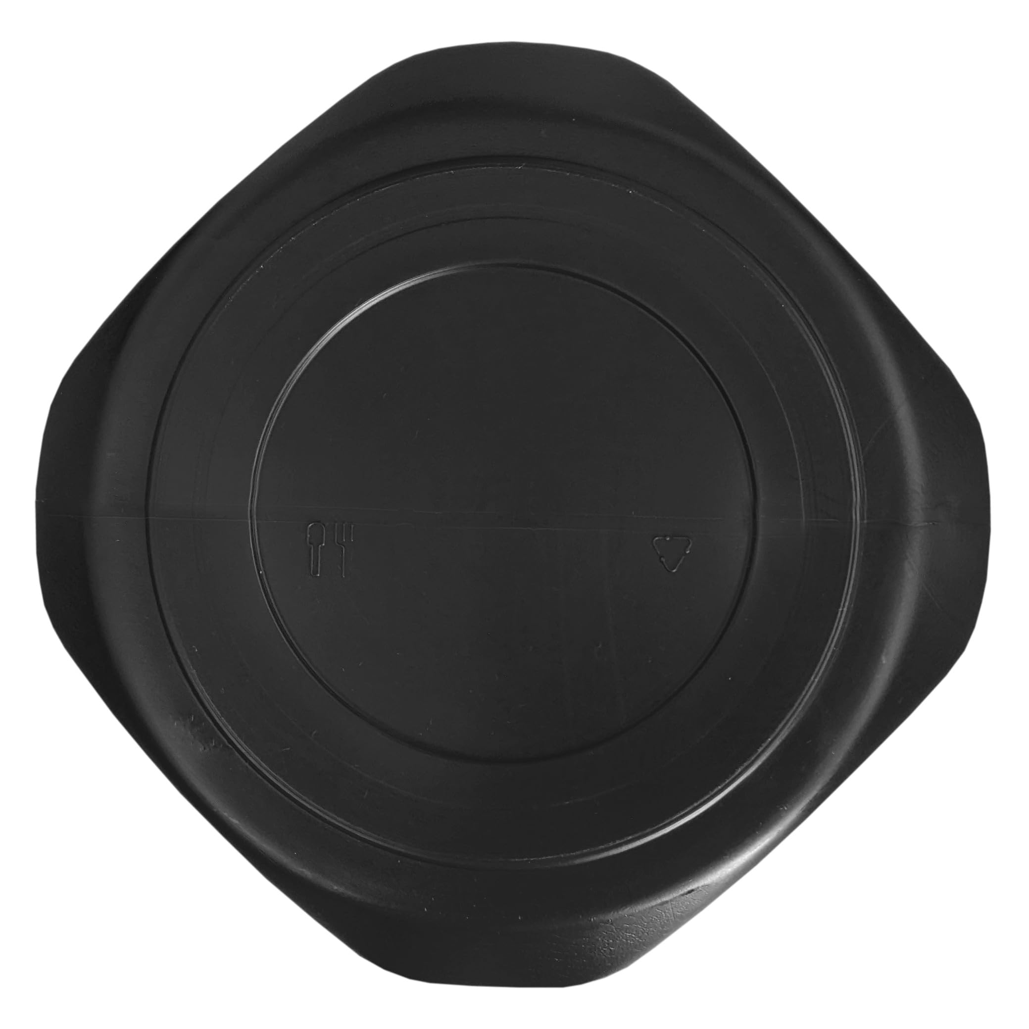 plasteo Baril à col large de 40 litres avec couvercle et poignées, rectangulaire, noir, pour aliments et sans BPA, en plastique, universel, pour eau de pluie