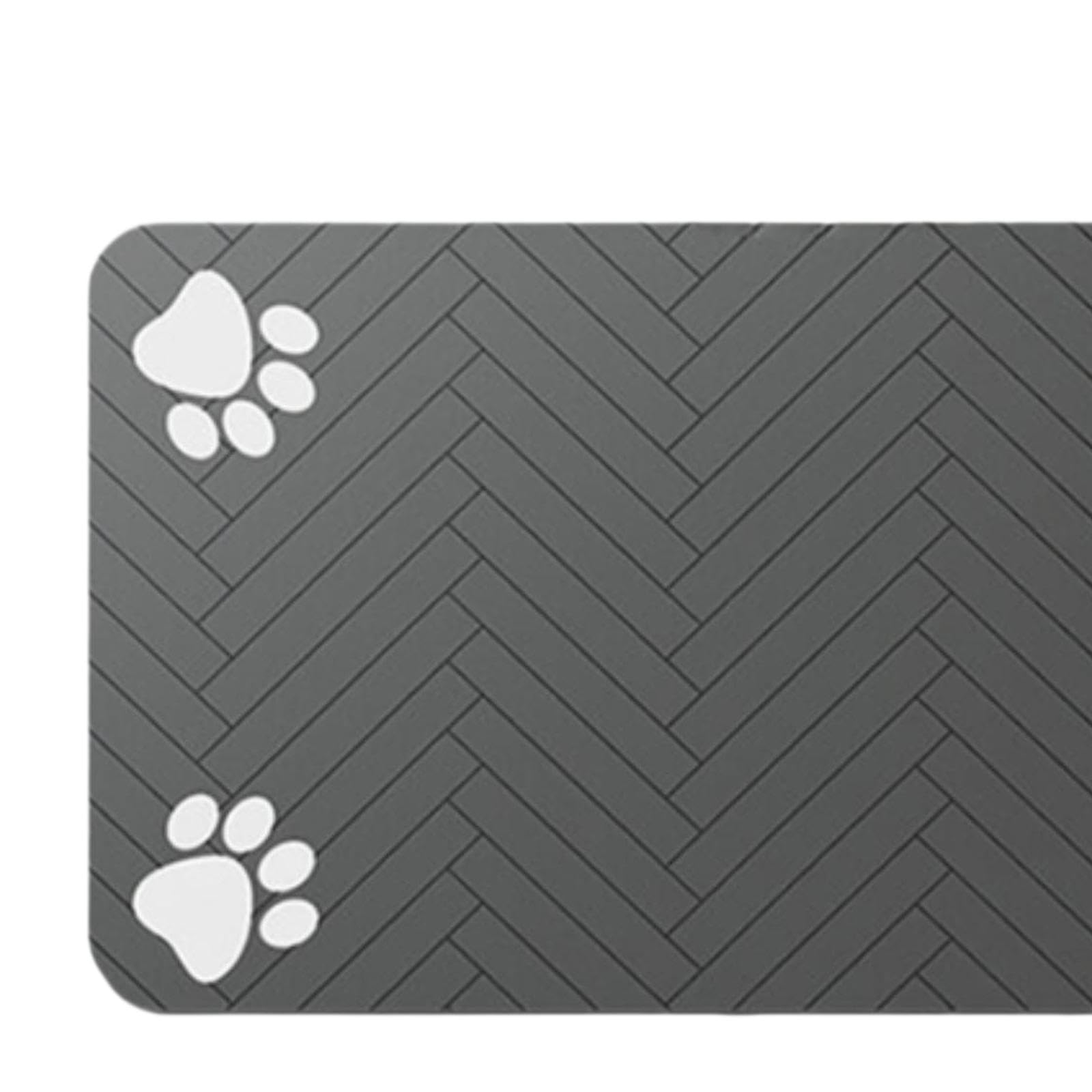 Baoblaze Pet Feeding Mat 11.81inchx19.69inch Protect Floors Rubber Backing Quick Dry Feeding Dispenser Pad Cat Water Bowl Mat