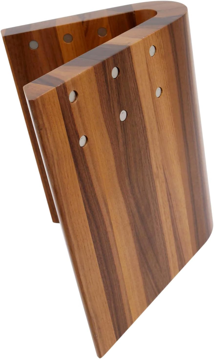 Zayiko magnetischer Messerblock aus massivem Nussbaum für maximal 10 Messer