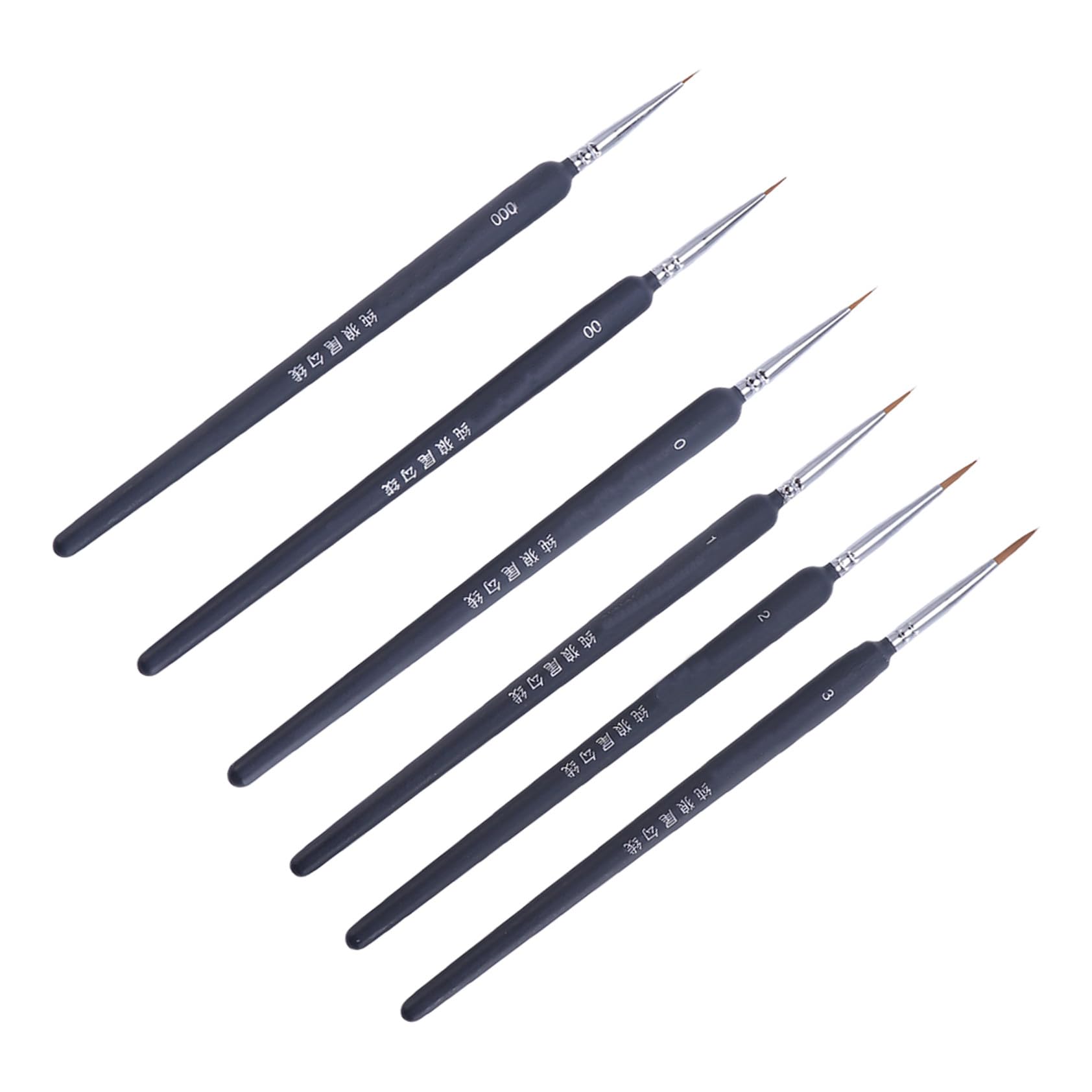 DOITOOL 6piezas Pinceles Portátiles De Pelo De Comadreja para Acuarela y Óleo Cepillos Finos para Dibujo y Pintura Ligeros y Resistentes para Estudiantes y Artistas