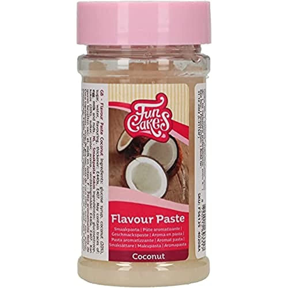 FunCakes Flavour Paste Coconut: Food flavourings, Great Taste, Perfect for Cake Decorating, Suitable for Batter and Fillings. 100 g.