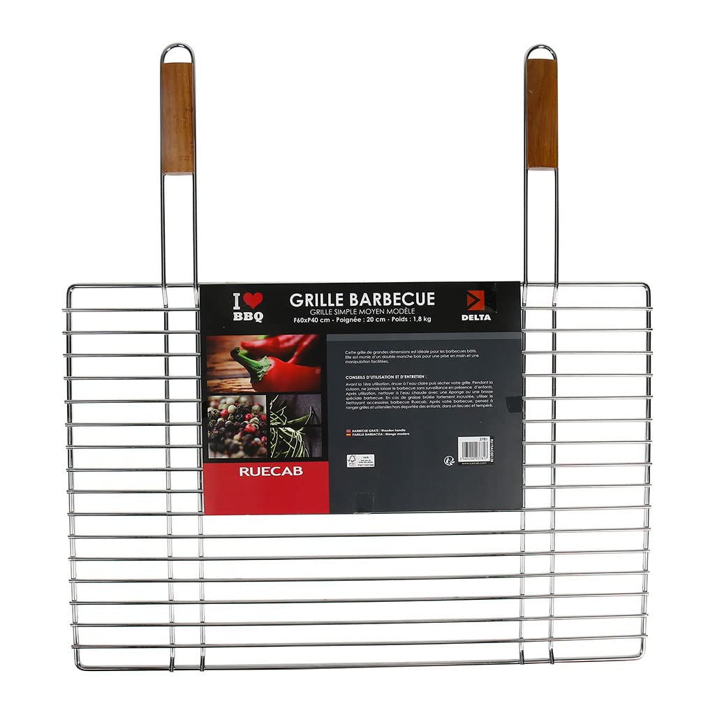 Image secondaire de RUECAB - Grilles de Cuisson Barbecue et fumoir - Grille de Barbecue Simple, Grille Barbecue rectangulaire, Grille BBQ 60x40 - Ma