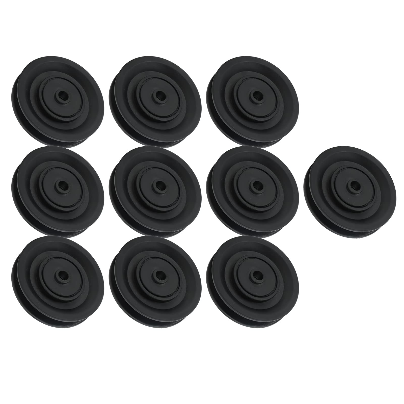 Polea de nailon de alta calidad de 90 mm, polea de rodamiento universal silenciosa para puertas de gimnasio, puertas Ga, Cs, paquete de 10 poleas negras para proyectos de bricolaje