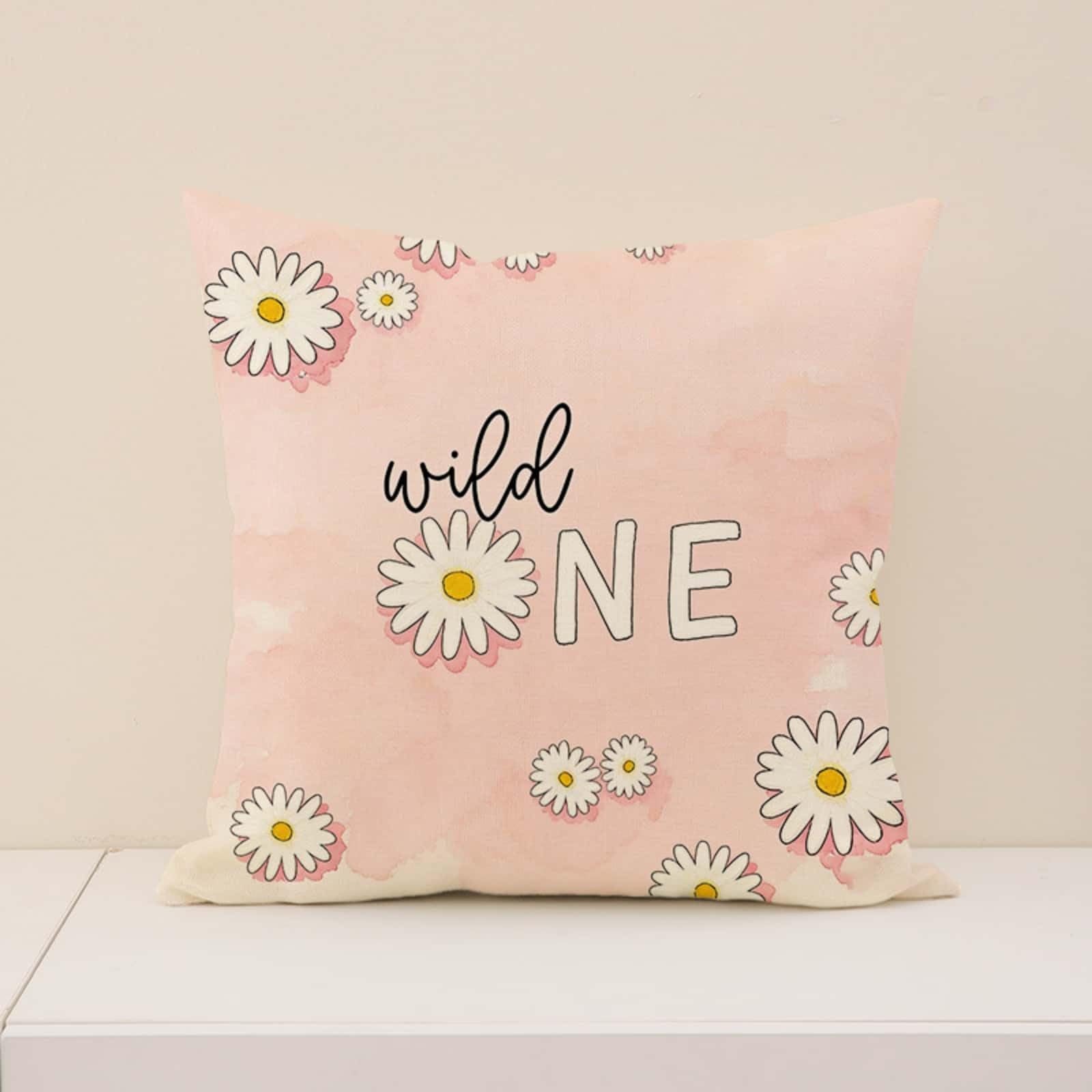 Cushion Covers 40cm x 40cm Yellow Plants Sofa Cushion Cover Linen with Invisible Zippers,Throw Pillow Covers for Bedroom Home Decor