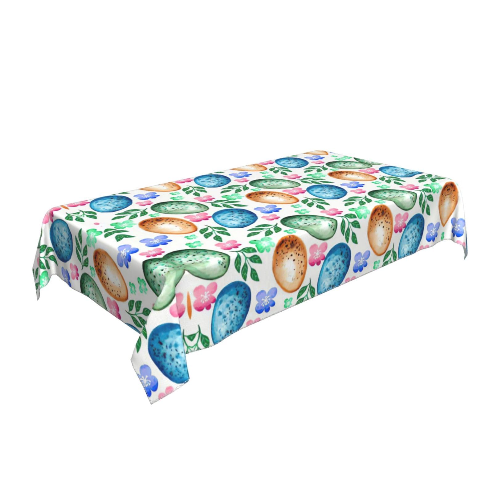 Mantel francés con estampado de huevos de Pascua para mesas rectangulares, mantel para comedor, Acción de Gracias, decoración de cocina