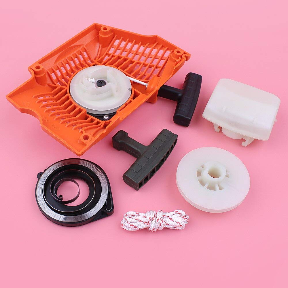 Kit de cuerda de filtro de aire de agarre de resorte de polea de arranque de retroceso compatible con motosierra Husqvarna 340 345 350 351 353 346XP 537104702 (Color : China)