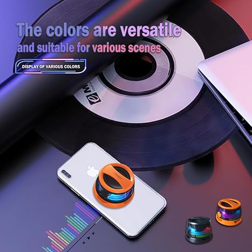 Miniatura 5 de Altavoces Bluetooth portátiles inalámbricos Soporte magnético para teléfono para PC iPhone Android, pequeño altavoz portátil con RGB para camping,
