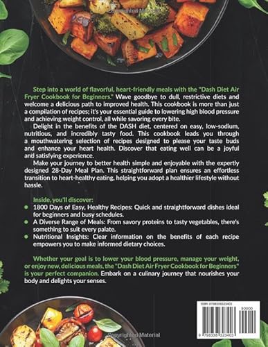 Independently Published Ray, Amanda Dash Diet Air Fryer Cookbook For Beginners: 1800 Days Of Easy thumb #1