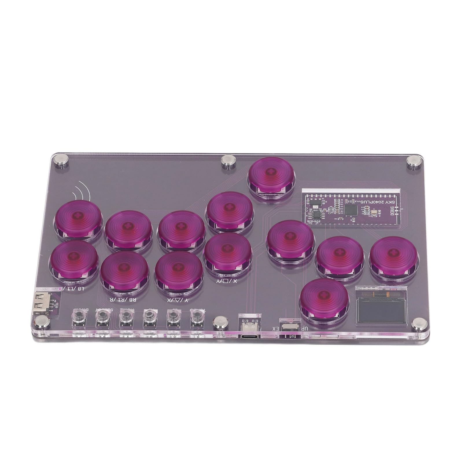 Controlador Mecánico de Latencia Ultra Baja Fight Stick de 13 Teclas para Steam Deck 8,3x5x0,5 Pulgadas