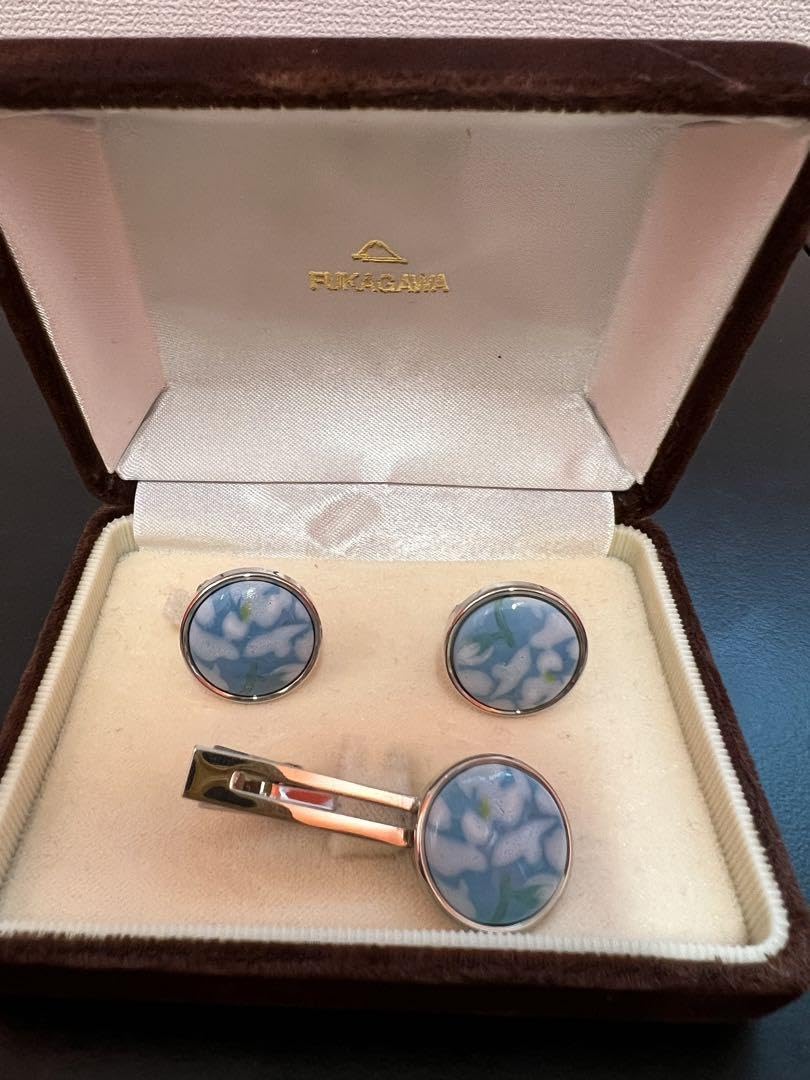 848 深川製磁　カフスボタン&タイピン　3セット　未使用 Amazon.co.jp: 848 深川製磁 カフスボタン&タイピン 3セット