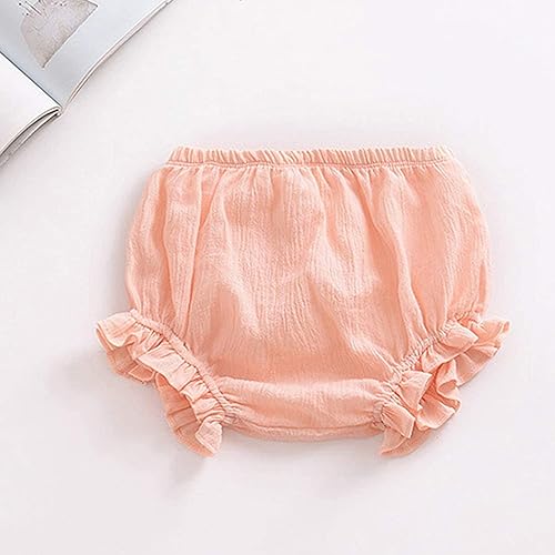 Miniatura 4 de Conjunto de 3 piezas de pantalones cortos para recién nacidos, para bebés, niñas y niños, mezcla de lino y algodón, lindos pantalones cortos