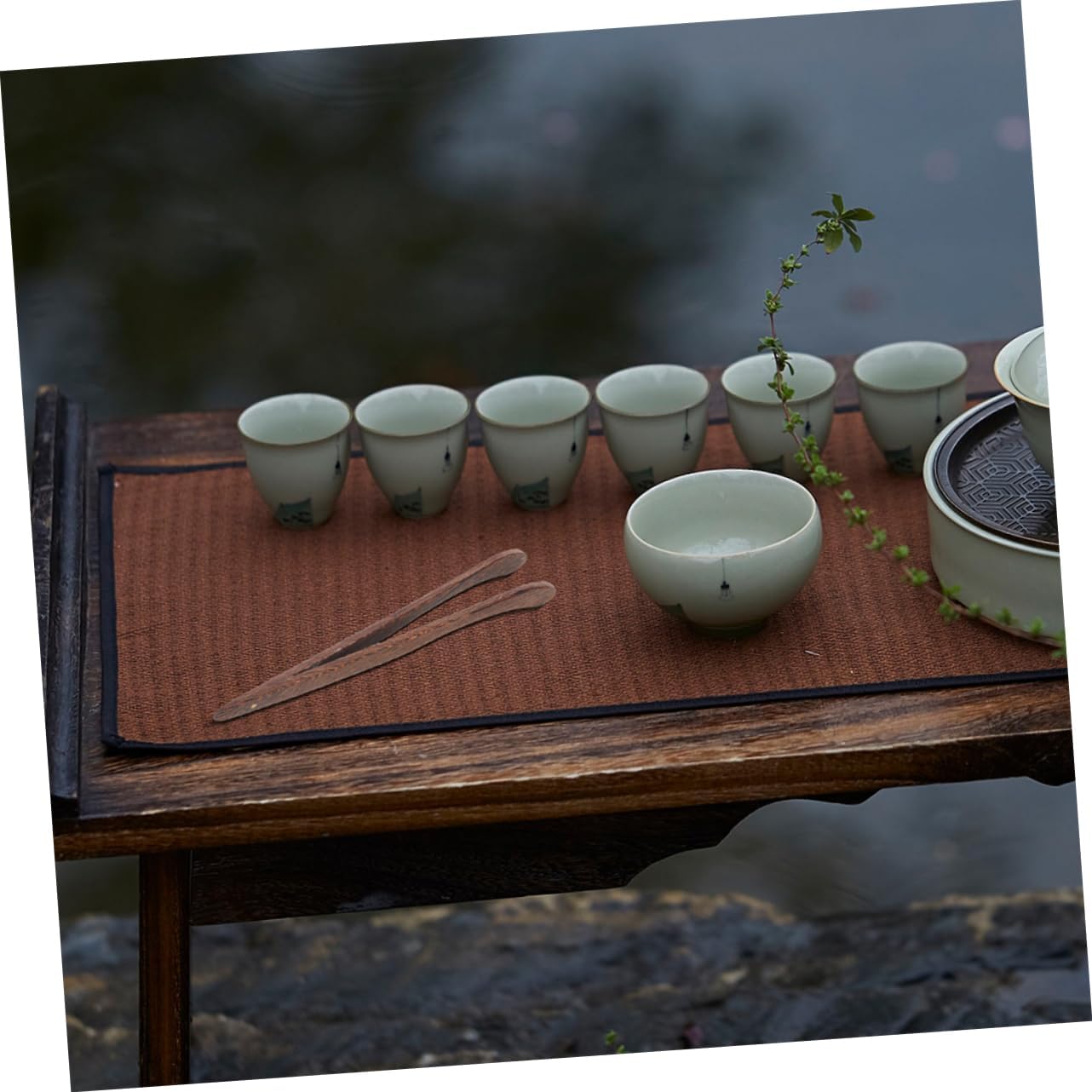 2pcs Wooden Tea Clip Tweezers for Tea Art Tools Squeezer Tongs Bag Squeeze Ceremony Accessories