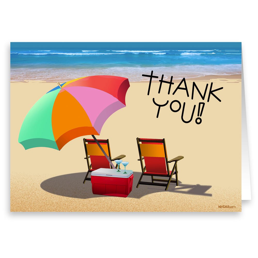Amazon.com : Stonehouse Collection Beach Note Cards - 10 Blank Note Cards  Per Box - Beach Thank You Notes - USA Made : Office Products