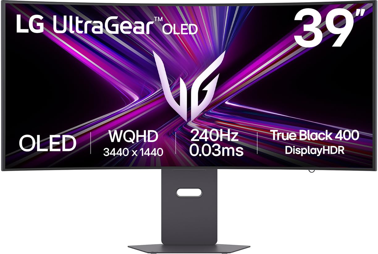 LG Ultragear™ 39GX900A-B.AEU (39 Zoll) 21:9 Curved 800R UWQHD OLED Gaming-Monitor, 240Hz, AMD FreeSync™ Premium Pro, DisplayHDR™ True Black 400, 2X HDMI 2.1, Schwarz