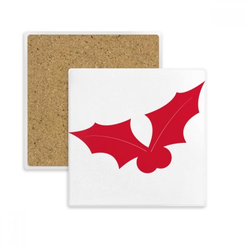 Coaster Noël feuille rouge le cadeau de boisson idéal pour sublimer vos tables de fête