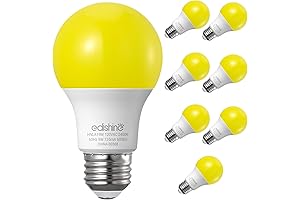 EDISHINE A19 Yellow Light Bulbs: Illuminate Your Ambiance with a Cozy Glow