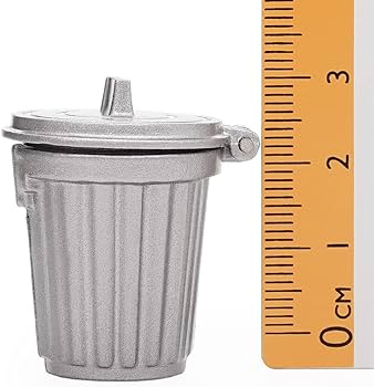 Amazon | Odoria 1/12 ミニチュア ゴミ箱 ドールハウス 小物 [並行輸入