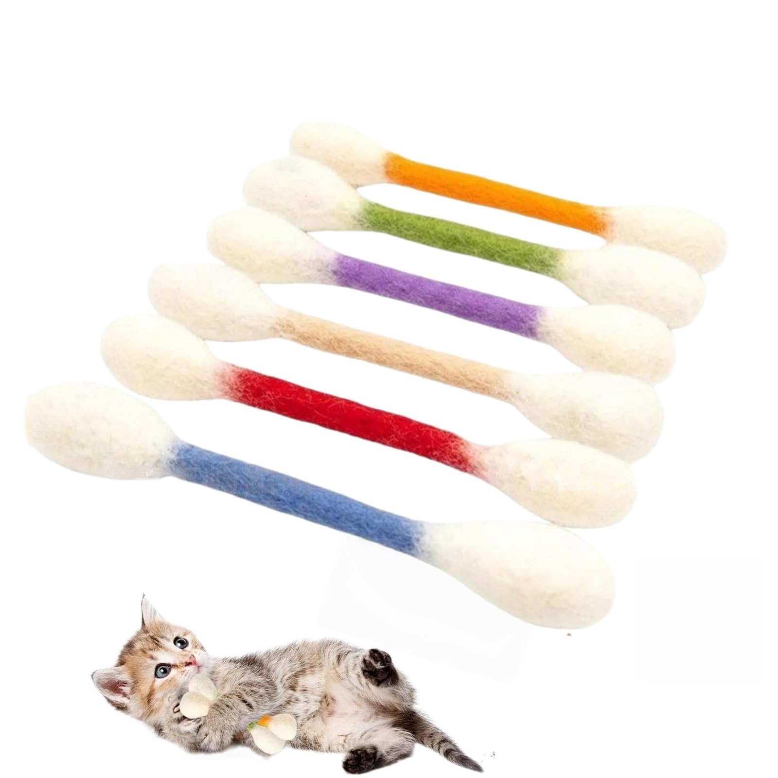 XingBin Cotton Buds Cat To/y with Catnip,Large Size Catnip T/oys for Cats