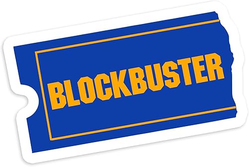 Calcomanía con logotipo de Nostalgia Blockbuster de los años 90 para portátil de 5.5 pulgadas